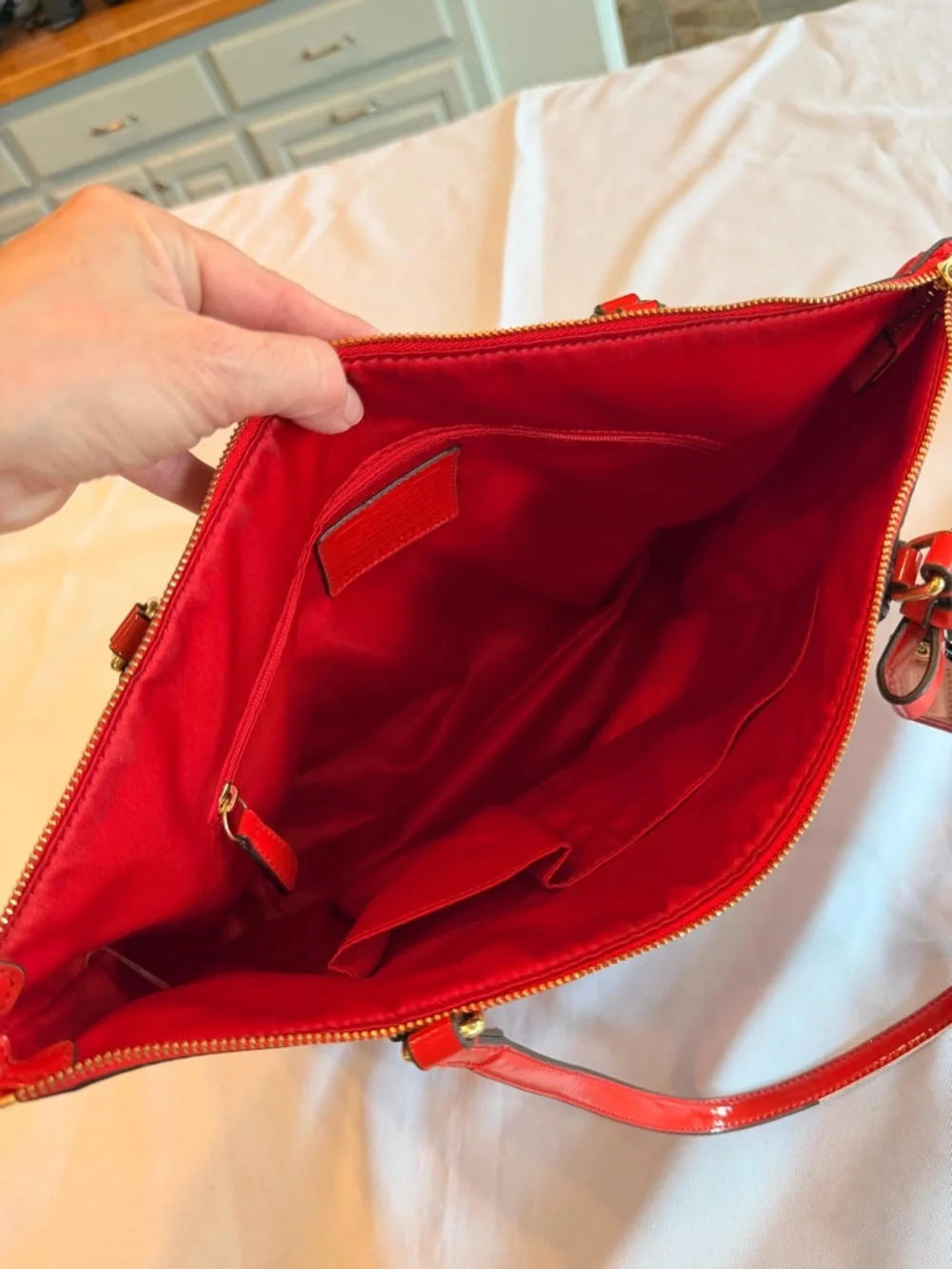 Coach No 25123 Poppy Orange Floral Scarf Tote Satchel - Picture 9 of 14